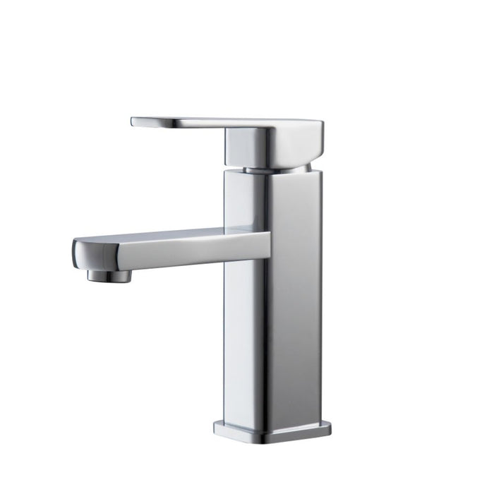 Arion Chrome Bathroom Vanity Faucet Single Hole – Modern Solid Brass with Flexible Braided Hoses