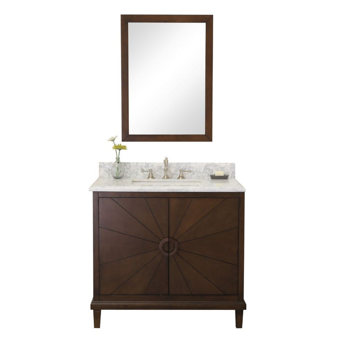 Milly 36" Wood Bathroom Sink Vanity - Antique Coffee, No Faucet