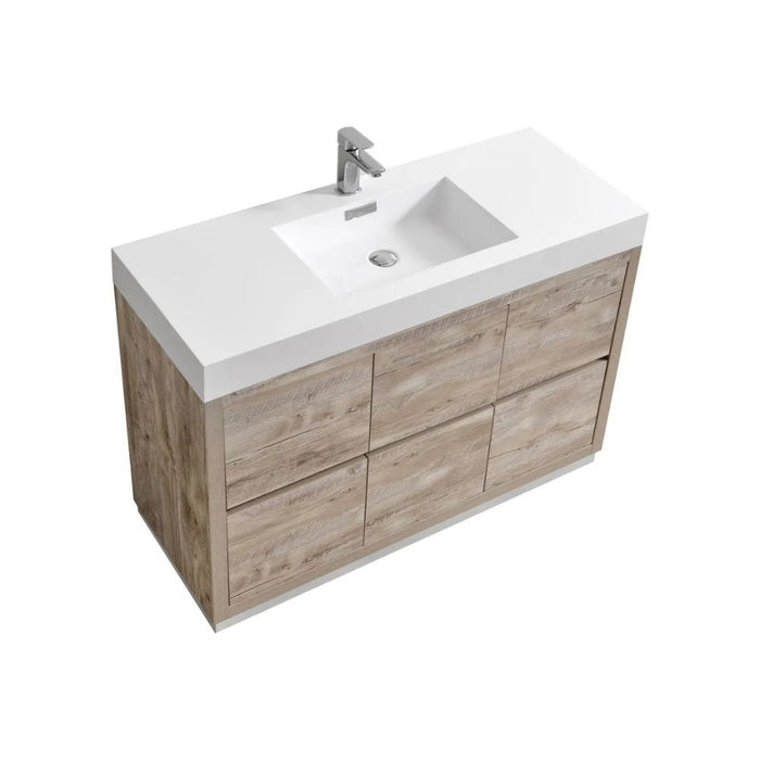 Bliss 48" Nature Wood Free Standing Modern Bathroom Vanity
