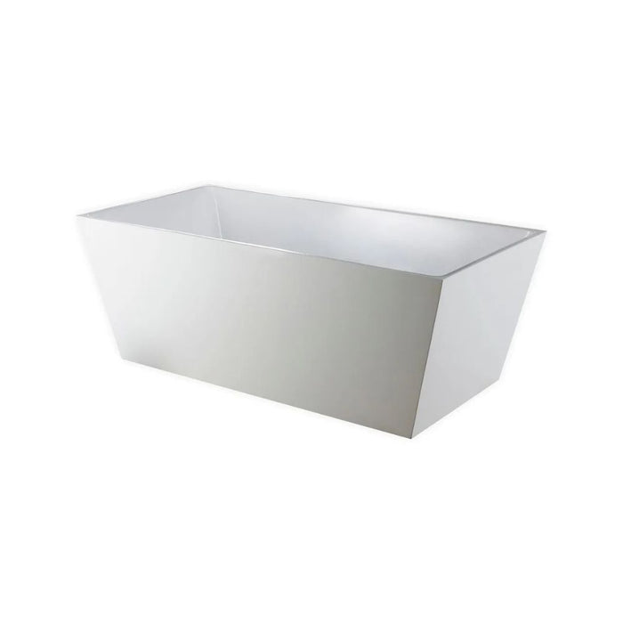 Navarro 59" White Modern Freestanding Bathtub – Thermal Heat Retention Technology