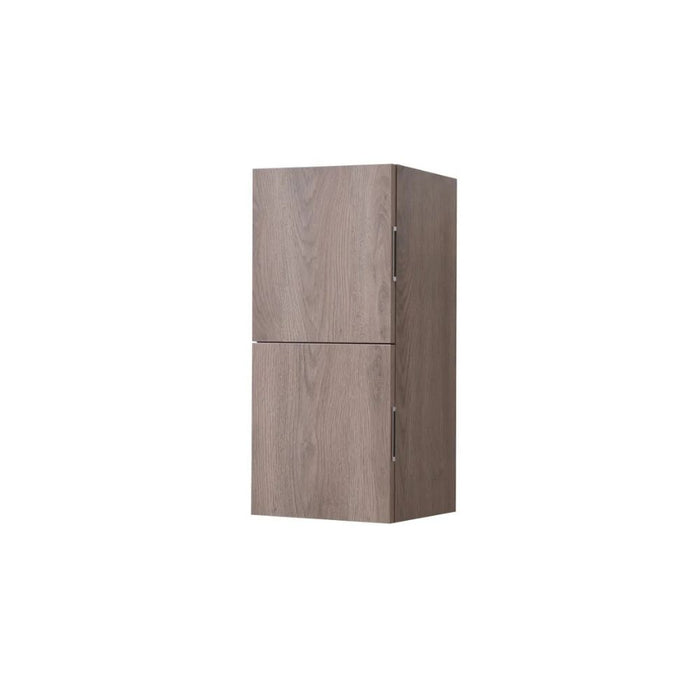Chloe 12" Wide Butternut Wood Finish Linen Cabinet – Two Door Bathroom Storage