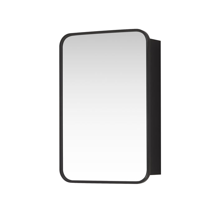 Orchard 16x24 Medicine Cabinet – Modern Brushed Black Aluminum with Mirror Front