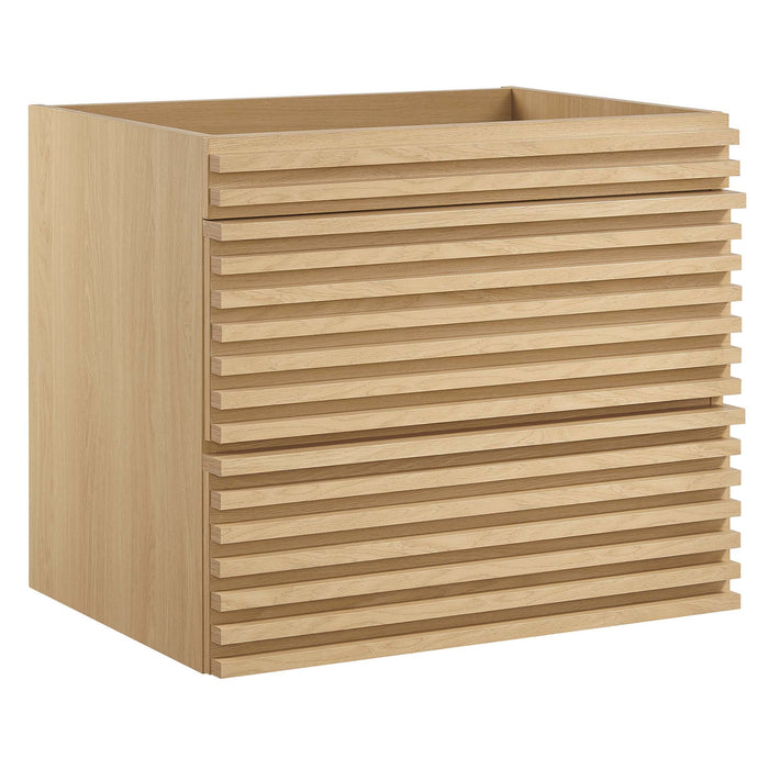 24-Inch Craig Wall-Mount Vanity Cabinet – Modern Wood Finish, No Sink Included