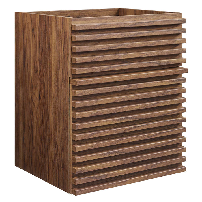 18-Inch Anita Wall-Mounted Wood Bathroom Vanity – Render Series, Space-Saving Cabinet