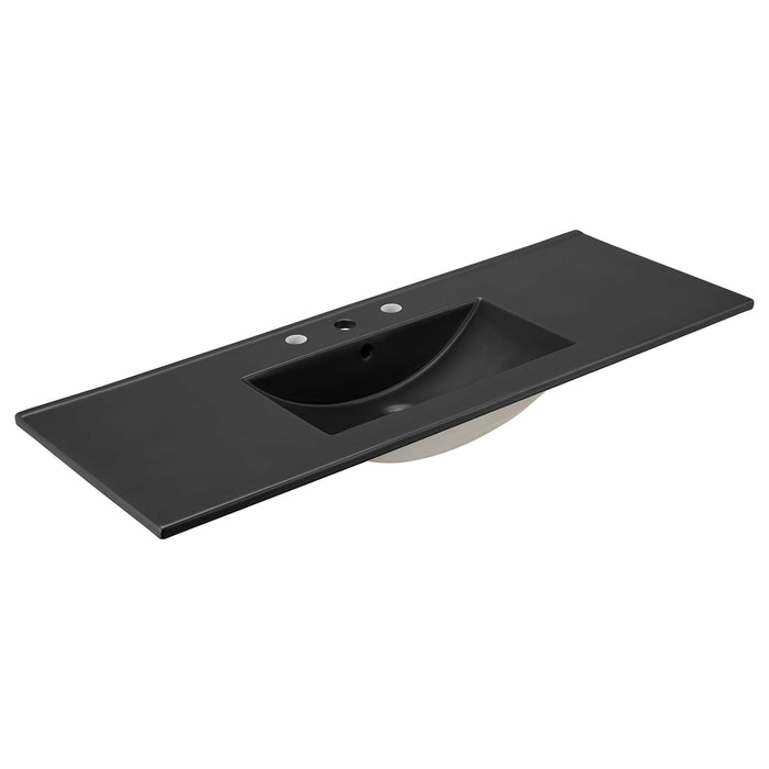 48-Inch Ludlow Bathroom Sink by Modway – Modern Ceramic Single Basin Vanity Countertop