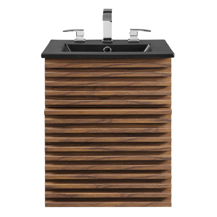 18-Inch Gilda Wood Wall-Mount Bathroom Vanity – Floating Design
