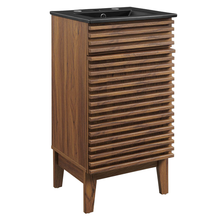 18-Inch Houston Bathroom Cabinet – Vanity with Soft-Close Storage Drawer