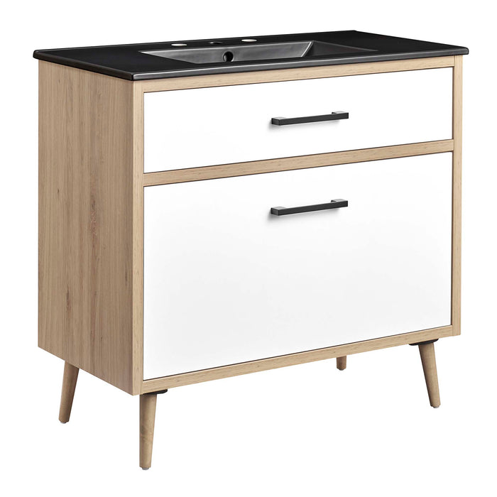36-Inch Wooden Vanity Cabinet – Dabury Series, Contemporary Bathroom Style with Sink