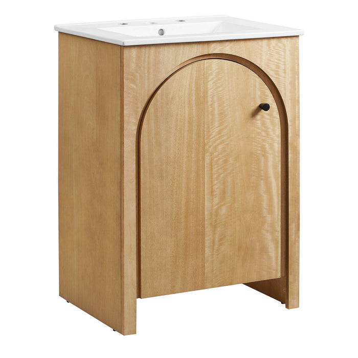Polly 24-Inch Vanity – Sleek Modern Bathroom Cabinet with Integrated Countertop Sink