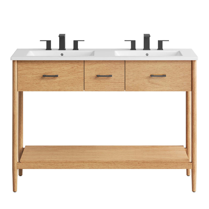 48-Inch Sunna Laminate Vanity – Minimalist Design, Double Sink Compatible