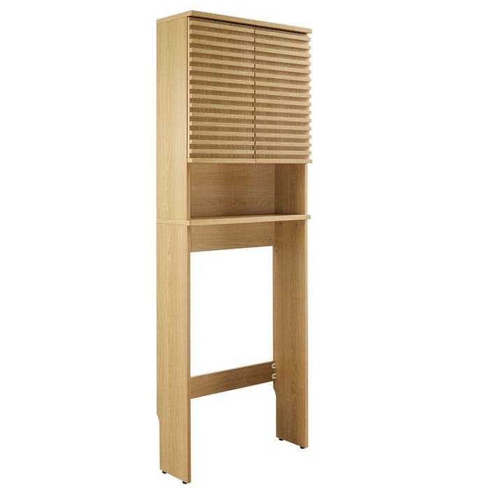 Manica MDF Over-the-Toilet Cabinet – Compact Design with Slatted Doors