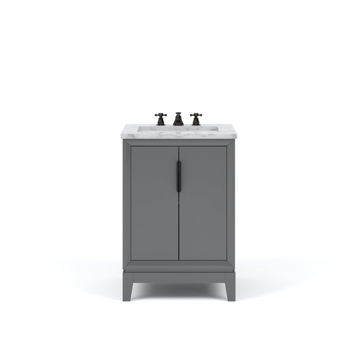 24-Inch Single Sink Marble Vanity Stanza Transitional Style with Included Faucet
