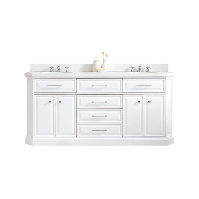 72-Inch Kurtis Double Bath Vanity – Carrara Quartz Top with Chrome Hardware