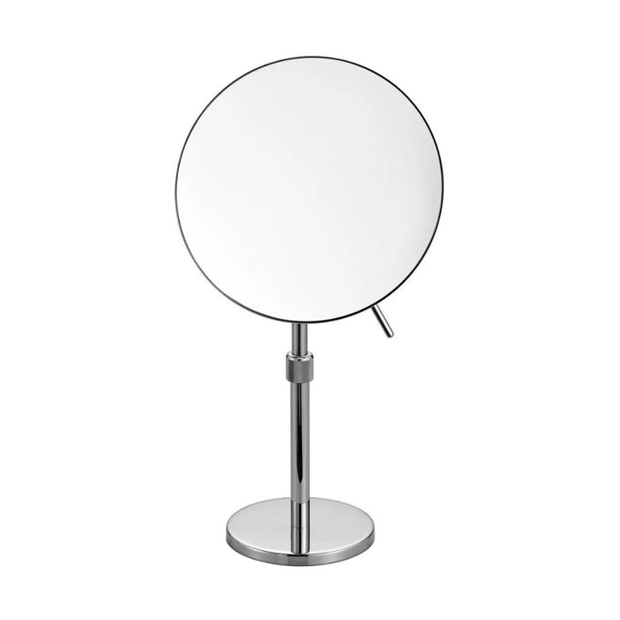 Aqua Becall Chrome Magnifying Makeup Mirror with Adjustable Height – Solid Brass Tarnish Resistant Bathroom Mirror