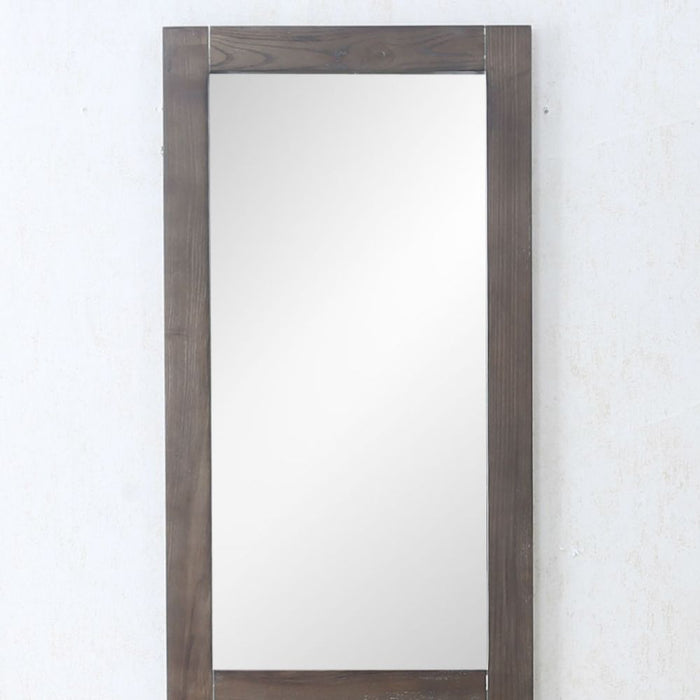 Belvoir 18" Weathered Gray Wood Bathroom Vanity – Space-Saving Design with Integrated White Porcelain Sink