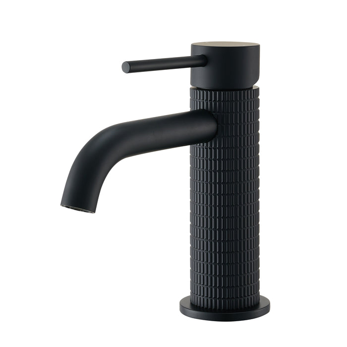 Single Arcane Handle Basin Faucet – Contemporary Matte Black Tap with Durable Brass Construction