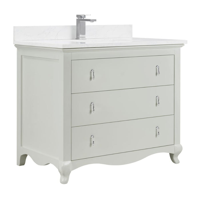 Sumner 42" Silver Strand Solid Wood Bathroom Vanity with 1" Artificial Stone Countertop