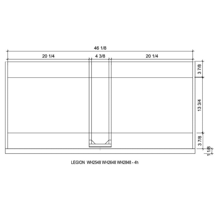 Latina 48" Brown Oak Free-Standing Bathroom Vanity – Single Sink with White Artificial Stone Top and 4 Drawers