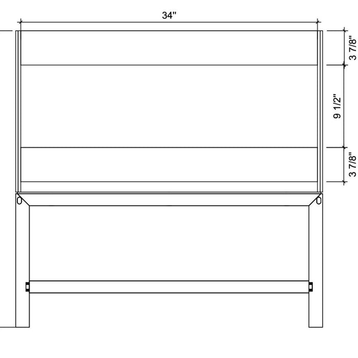 Bates 36" Brown Oak Single Sink Bathroom Vanity with Artificial Stone Top - 2 Drawer 1 Shelf