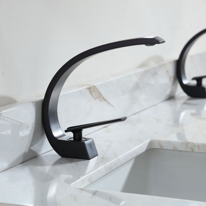 Marya Ebony Wood 60" Double Sink Bathroom Vanity – Modern Style with White Marble Top and Soft-Close Storage