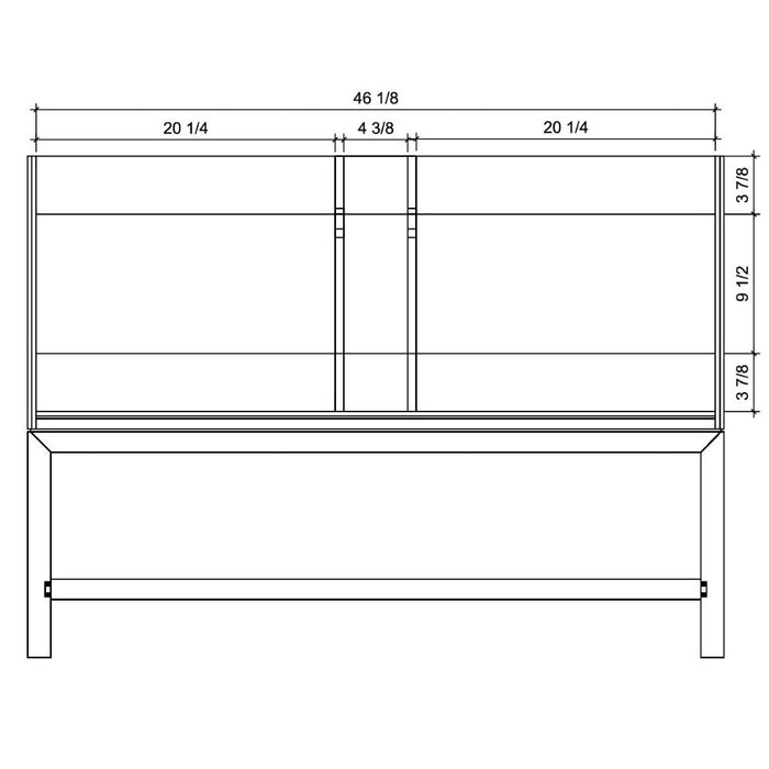 Gradisca 48" Grey Oak Wood Bathroom Vanity Cabinet with Artificial Stone Top – Pre-Drilled Faucet Holes