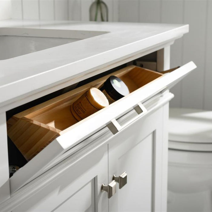 Mirna 80" White Quartz Vanity – Double Sink Modern Bathroom Cabinet
