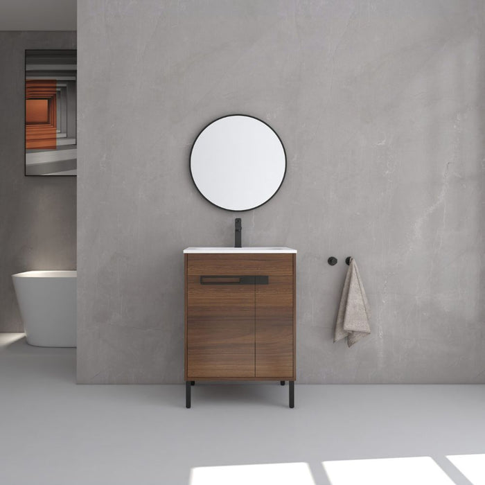 Merlie 24" Bathroom Sink Vanity – Compact, No Faucet, Easy Assembly KD Package