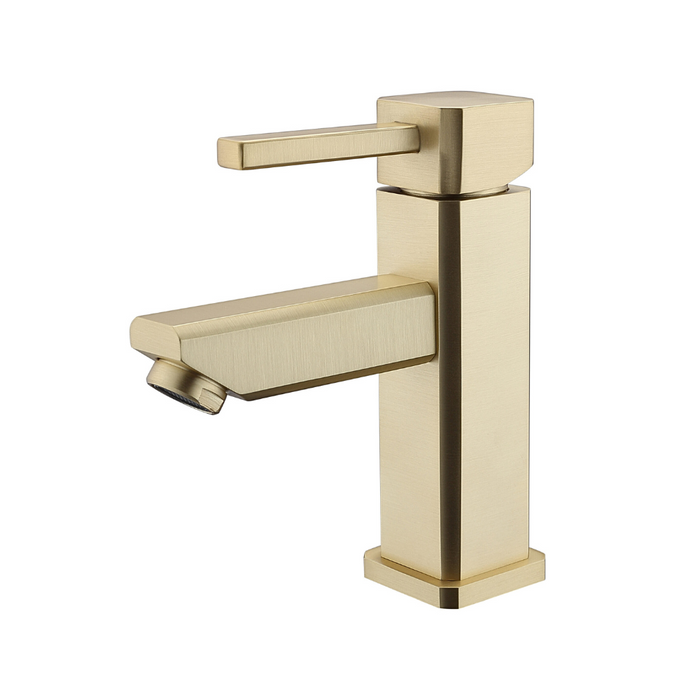 UPC Certified Kharis Brass Bathroom Faucet Brown Bronze Gold w/ Drain