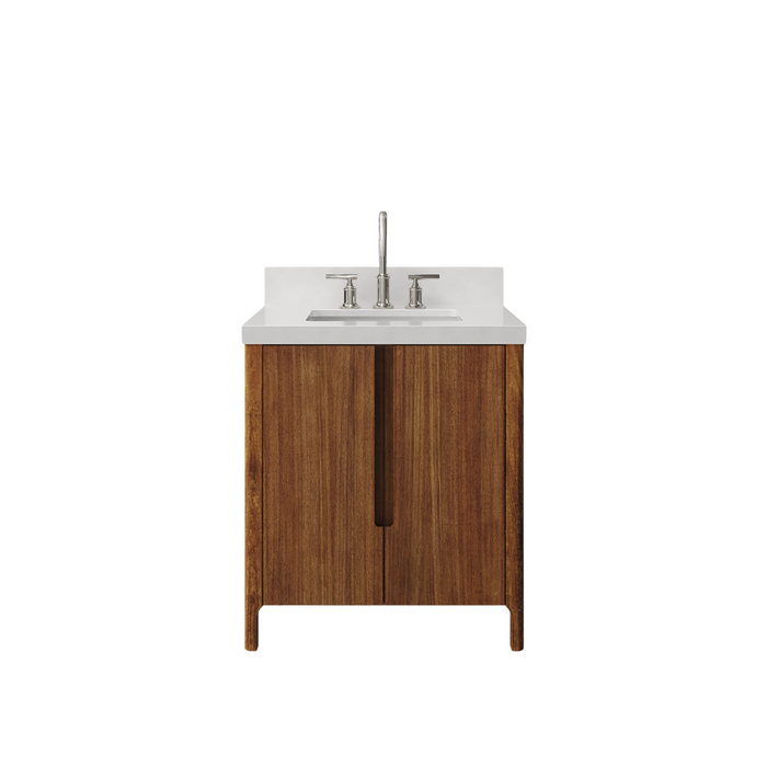 30-Inch Tarin Mango Wood Single Sink Bath Vanity with Chrome Faucet Included