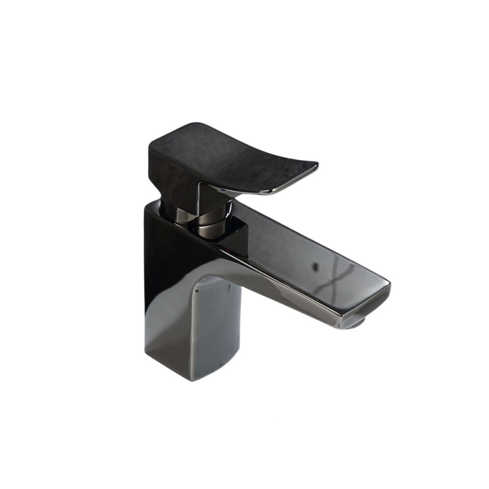 UPC Brass Bathroom Nirrah Faucet Glossy Black Elite w/ Drain