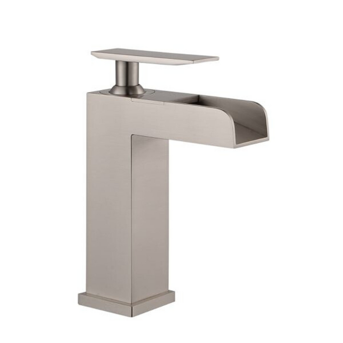 Wythe Bathroom Faucet – Widespread, Sleek Nickel Finish