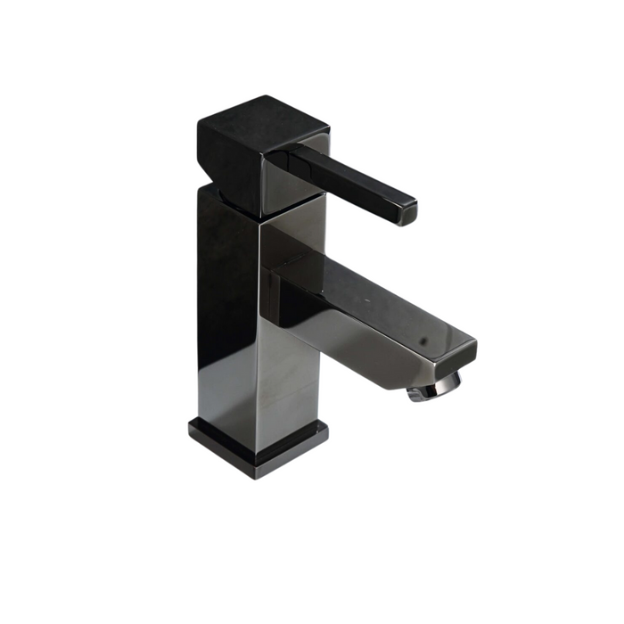 Prith UPC Brass Bathroom Faucet Glossy Black w/ Long Hose