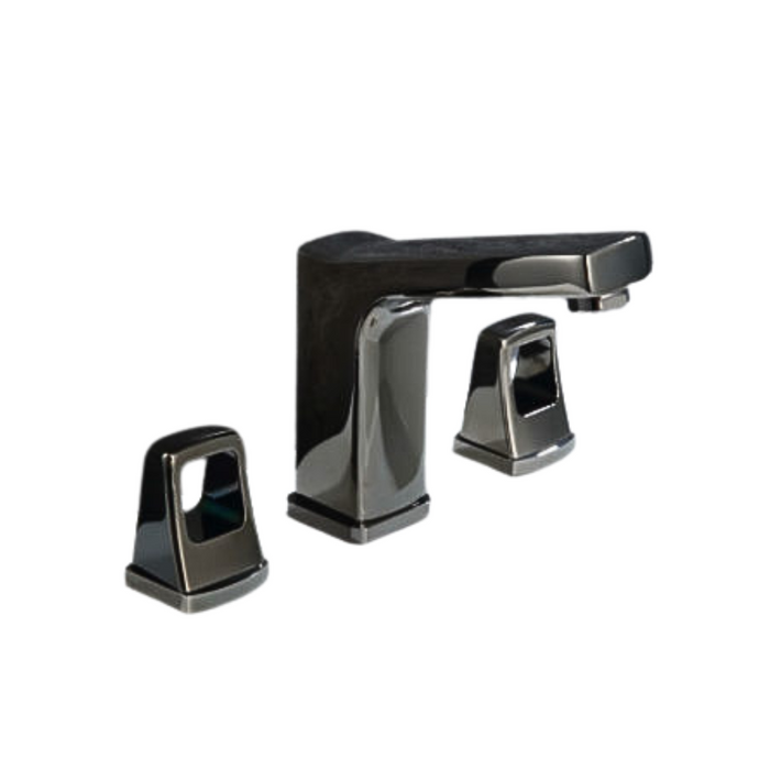 Brass Jessar Vanity Faucet Set Glossy Black UPC w/ Drain