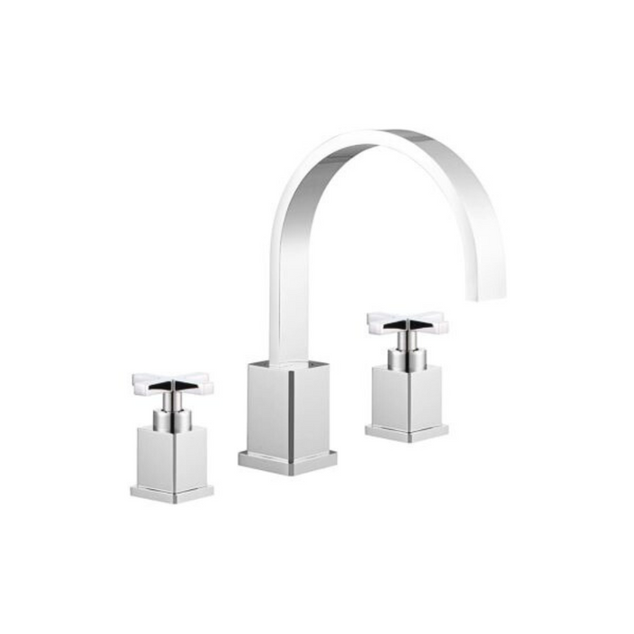 Arden Faucet UPC Certified– Widespread Chrome, Drain Included