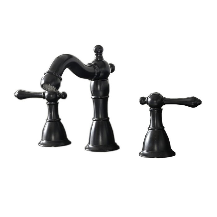 8-Inch Embla Matte Black Vanity Faucet – UPC Cert, Drain Included