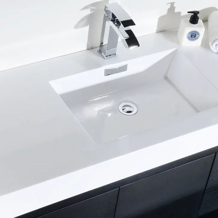 Bliss 48" Black Free Standing Modern Bathroom Vanity