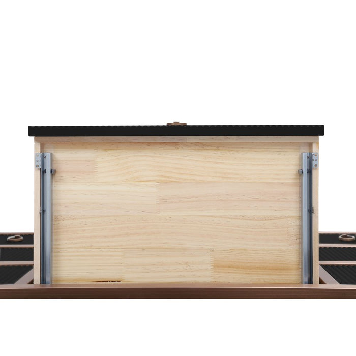 Cayla 48" Tricorn Black Double Sink Bathroom Vanity – Contemporary Golden Brush Steel with Marble Countertop