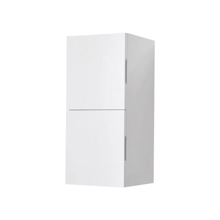Ramsey 12" x 24" Gloss White Linen Side Cabinet – Modern Bathroom Storage Cabinet with Two Doors