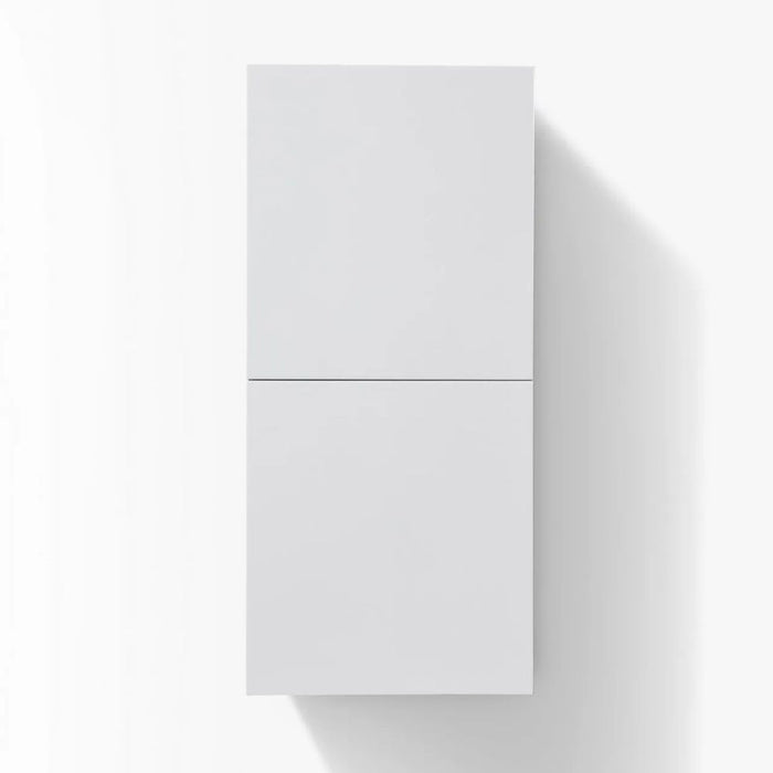 Ramsey 12" x 24" Gloss White Linen Side Cabinet – Modern Bathroom Storage Cabinet with Two Doors