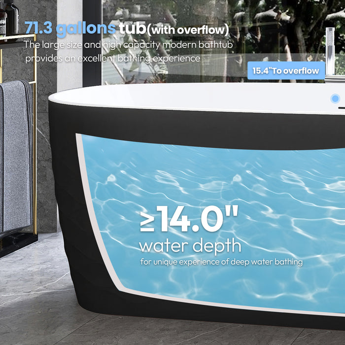London 66.9" x 31.5" Soaking Bathtub