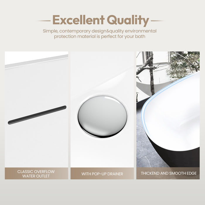 London 66.9" x 31.5" Soaking Bathtub