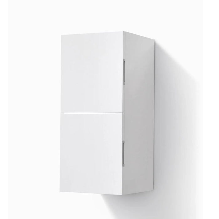Ramsey 12" x 24" Gloss White Linen Side Cabinet – Modern Bathroom Storage Cabinet with Two Doors