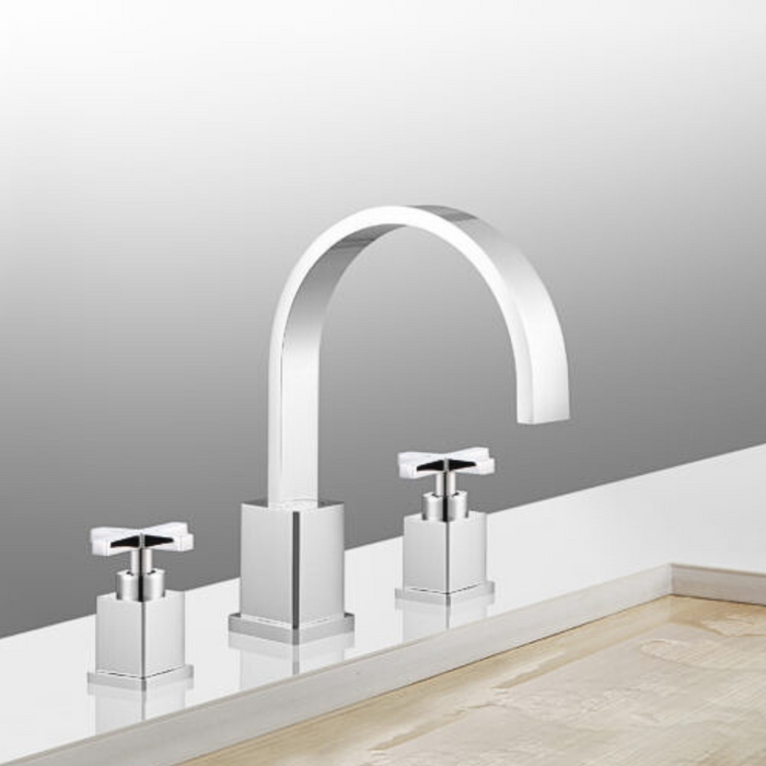 Arden Faucet UPC Certified– Widespread Chrome, Drain Included