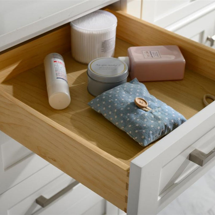 Mirna 80" White Quartz Vanity – Double Sink Modern Bathroom Cabinet