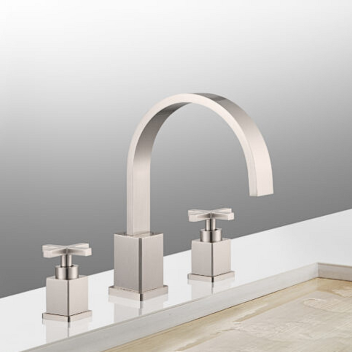 UPC Quellis Vanity Faucet – Brushed Nickel, Drain Included