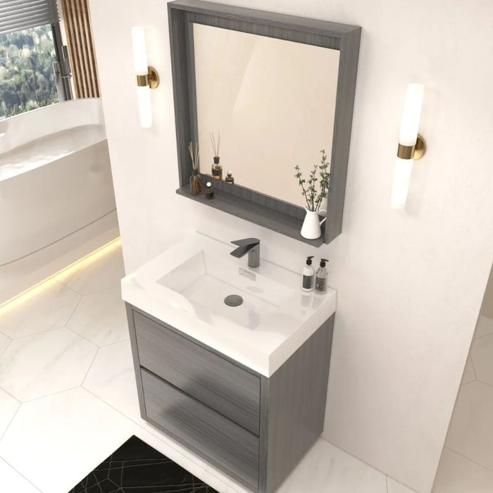 Vulcan 30" Vulcan Ash Grey Wood Bathroom Vanity – Free Standing Modern Style