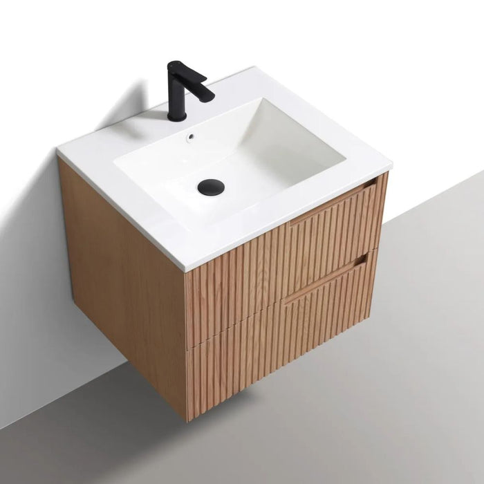 FIORE 24'' Wall Mount Cabinet - Oak Wood