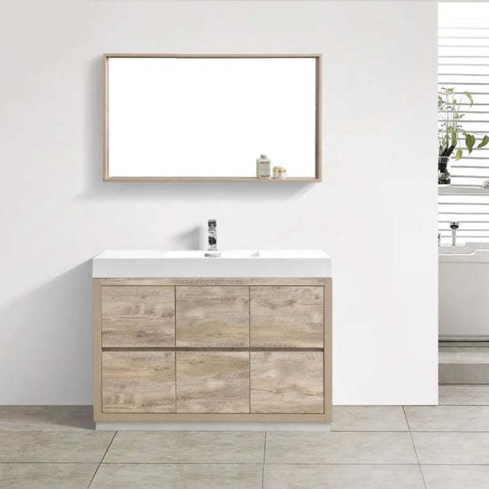 Bliss 48" Nature Wood Free Standing Modern Bathroom Vanity