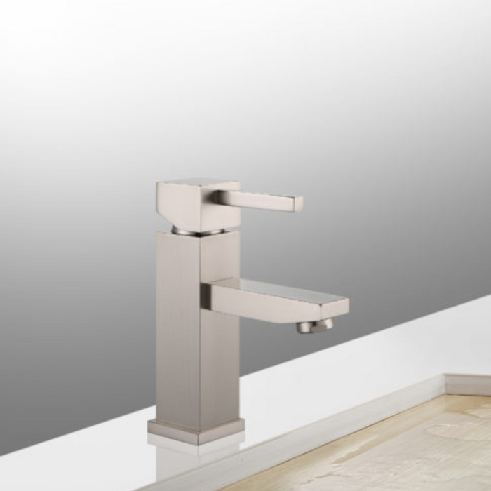 Solyn Brushed Nickel Faucet – Modern Look, With Drain