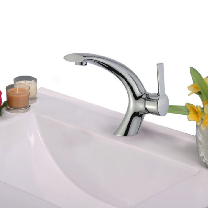 8 Inch Matte Black Zaya Faucet – Modern Style, With Drain